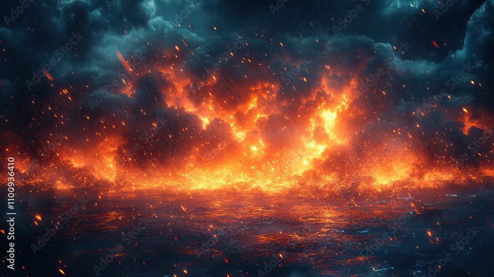 A weather forecast concept highlights the impact of climate change on global weather systems. A weather forecast concept highlights the impact of climate change on global weather systems.