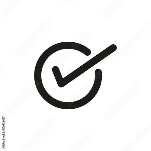 Checkbox Icon Symbol mark in Outline style