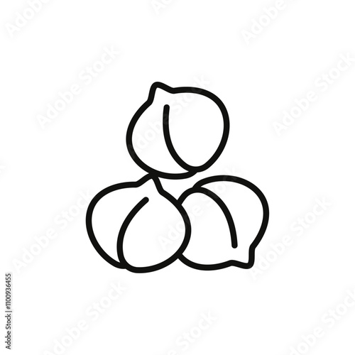 Chickpea icon Symbol mark in Outline style