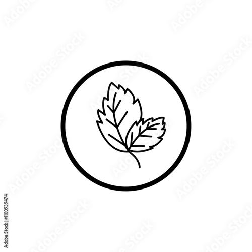 Mint essenced icon Symbol mark in Outline style