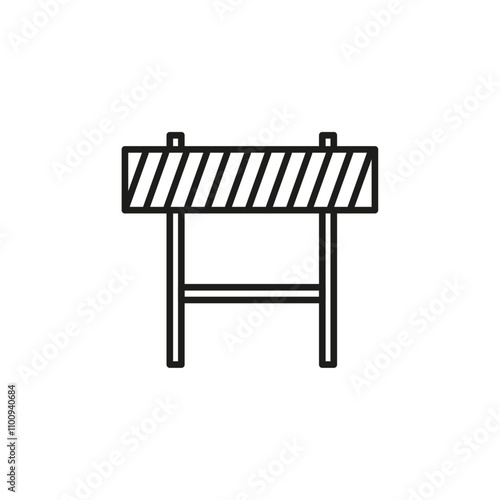Roadblock icon Symbol mark in Outline style