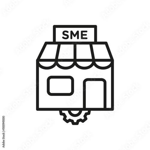 SME icon Symbol mark in Outline style