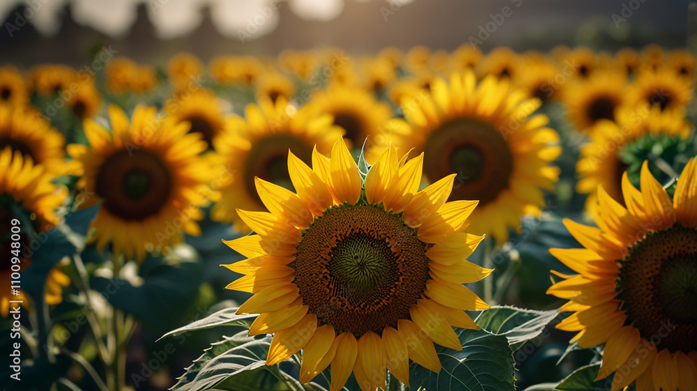 Fototapeta premium sunflowers in the field