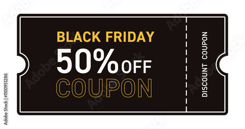 ブラックフライデーのクーポン券のイラスト