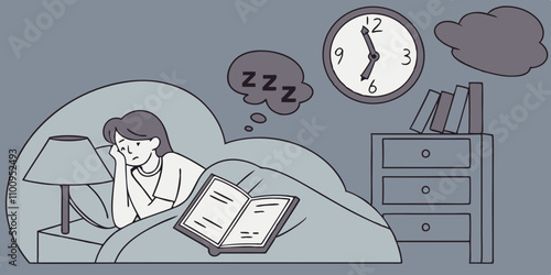 dramatic portrait in the dark of attractive depressed and worried woman on bed suffering depression crisis and anxiety feeling lost lying sleepless in insomnia and life problem concept