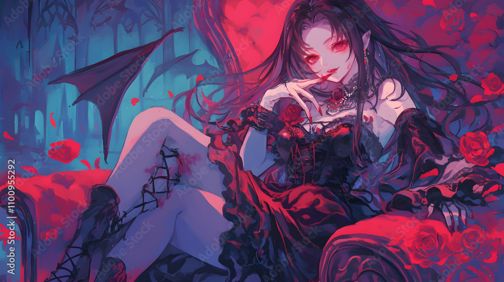 Fototapeta premium Anime Vampire Fantasy