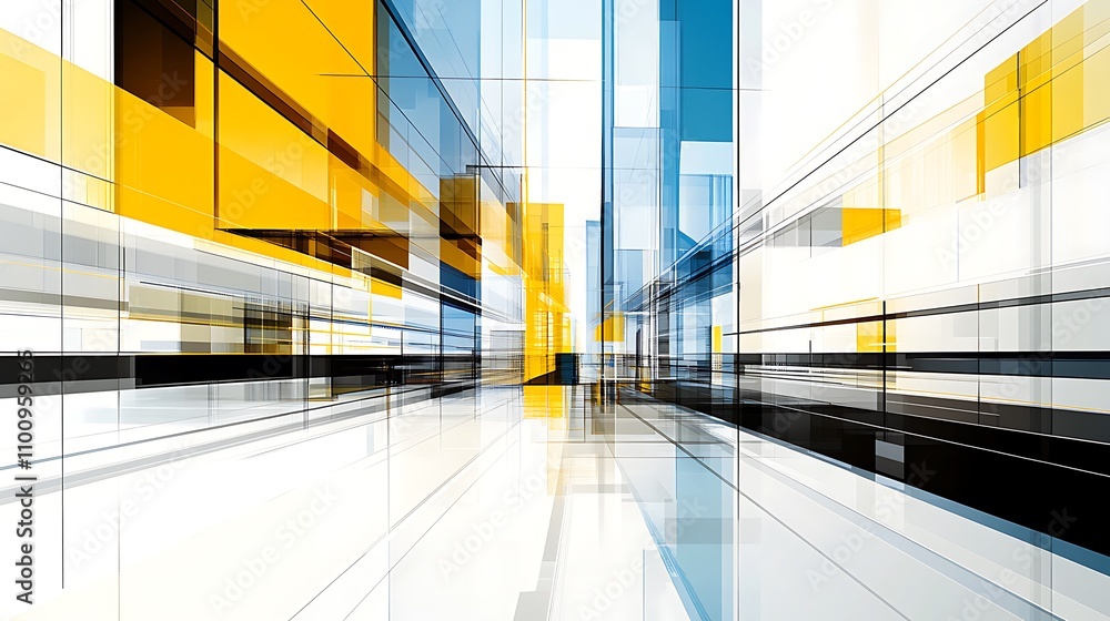 Obraz premium Bold lines and layered patterns define this abstract