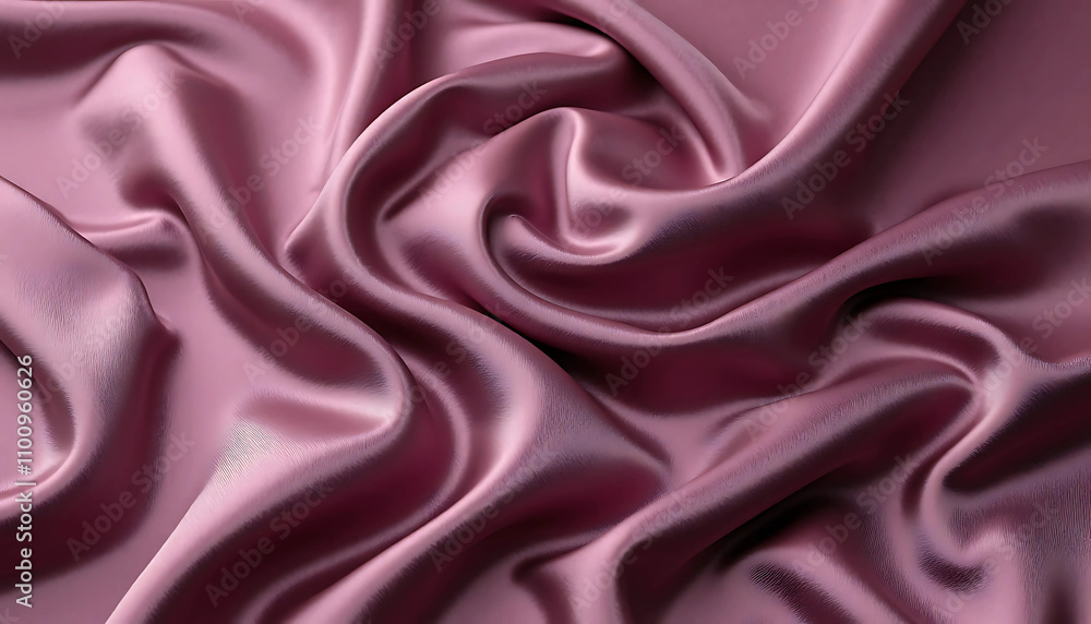 Fototapeta premium Mauve Color Satin Fabric Cloth Abstract Wave Background