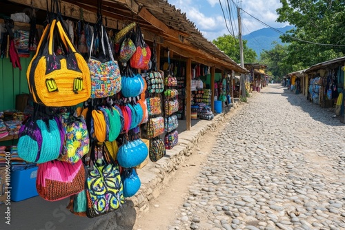 Wallpaper Mural A lively marketplace at a border town, where people from different regions exchange goods and stories Torontodigital.ca