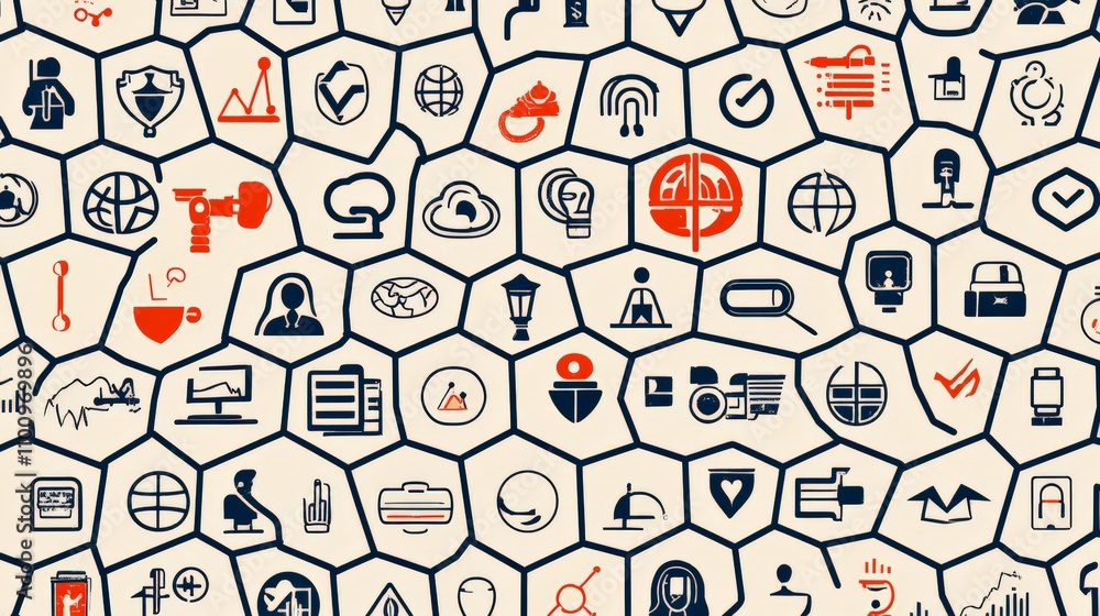 Obraz premium Visual Representation of SWOT Analysis Icons