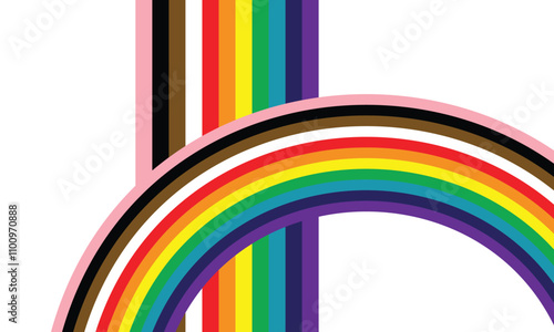 LGBT Rainbow Background. Rainbow Flag Background. Stripe Pattern Vector Background with  Flag Colours. Vector illustration . EPS 10