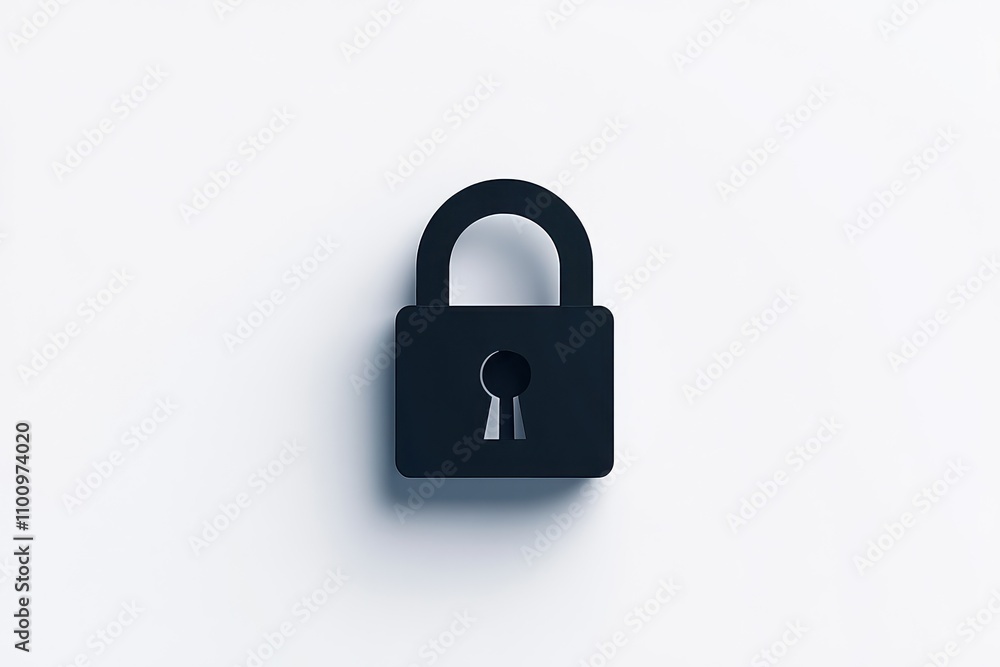 A minimalist black icon of an open padlock with a visible keyhole symbolizing unlocked access or security A minimalist black icon of an open padlock with a visible keyhole symbolizing unlocked access or security