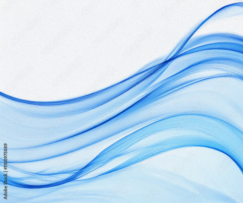 Obraz premium Abstract blue wave design on a white backdrop. Premium wave background for banners, posters or wallpaper.