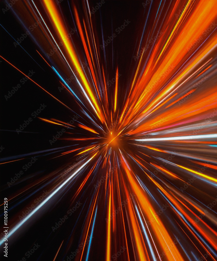 Fototapeta premium Modern abstract high-speed movement background. Dynamic motion light trails effect. Futuristic, technology movement pattern for banner.