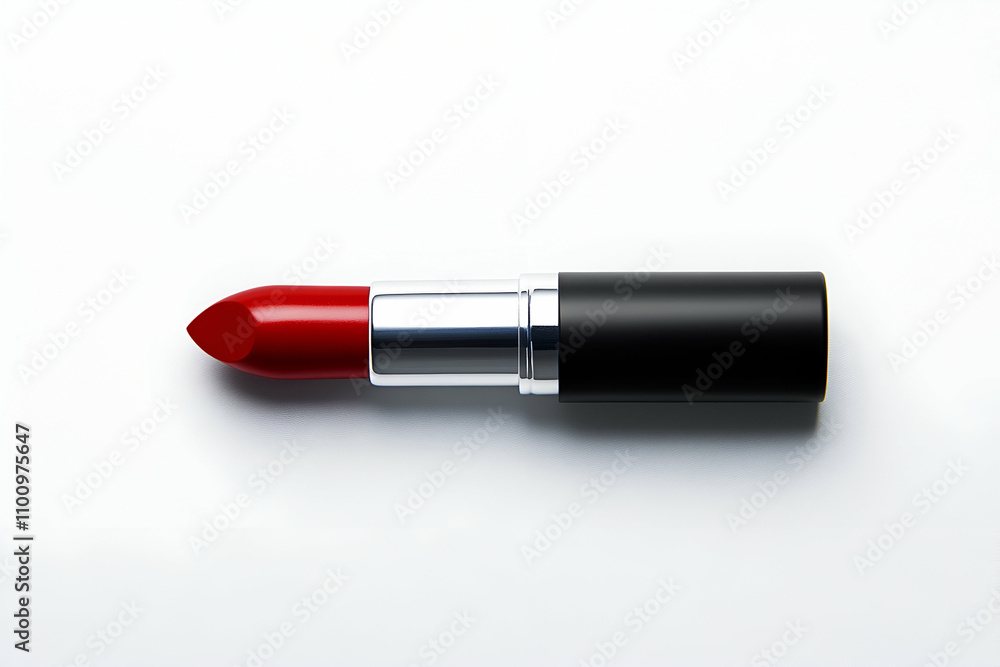 Classic red lipstick on a clean surface. Classic red lipstick on a clean surface.