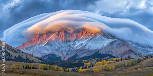 Clouds rolling in Alpine peak Time-lapse of clouds mo