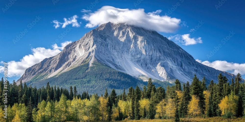 Obraz premium Expansive cloud cover Craggy mountain top Time-lapse 