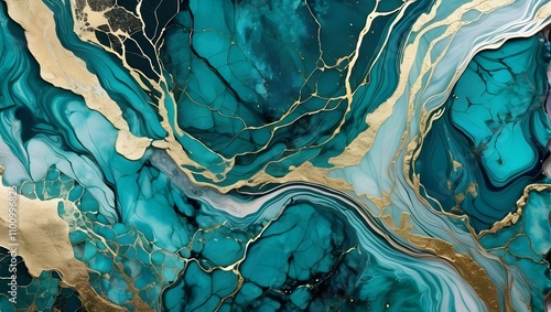 teal color stone texture, Luxurious Teal and Silver Abstract Art