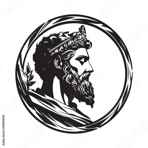 Roman Emperor Logo Vector Images.. Illustration Of  Roman Emperor  isolated on white background