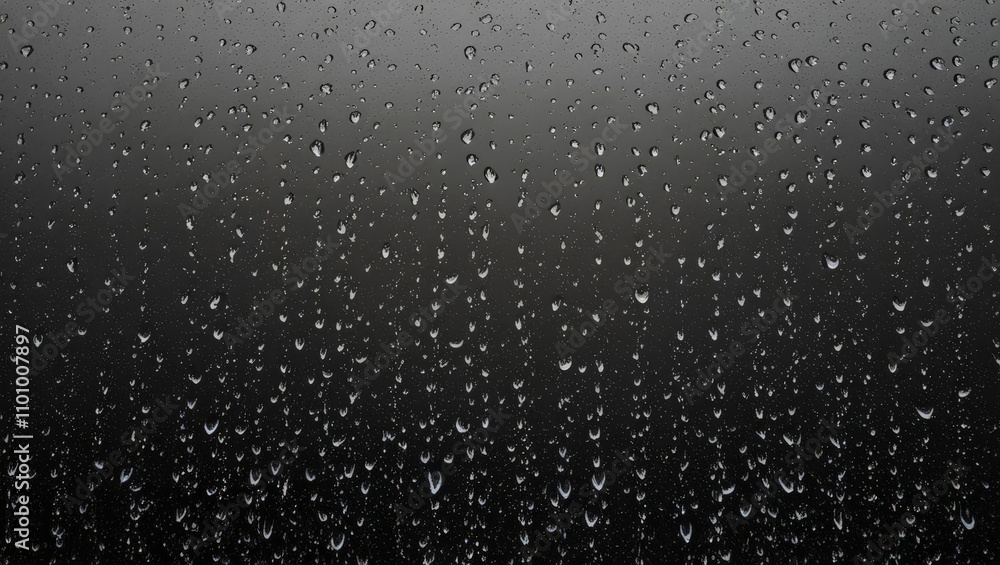 Obraz premium raining rain on black background, for overlay 