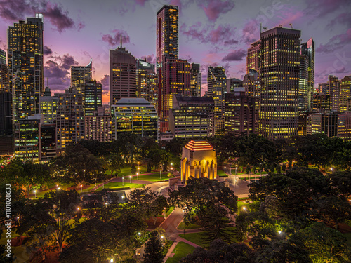 Photography Night View Hyde Park Sydney