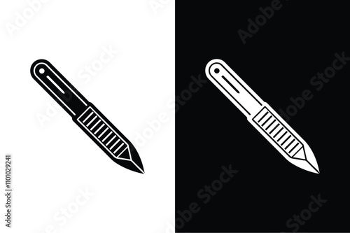 Hospital Surgery Blade. Scalpel Tool Vector Illustration