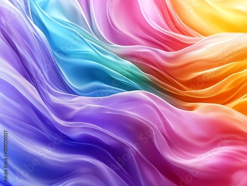 fluid waves of color flowing together creating a harmonious blend of hues