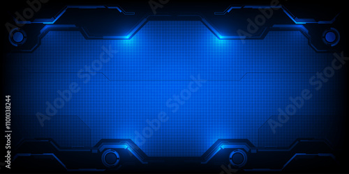 Futuristic frame,screen,panels,border and windows for head up display or dashboard control and technology background.Future sci fi tech style design concepts.Vector illustrations.