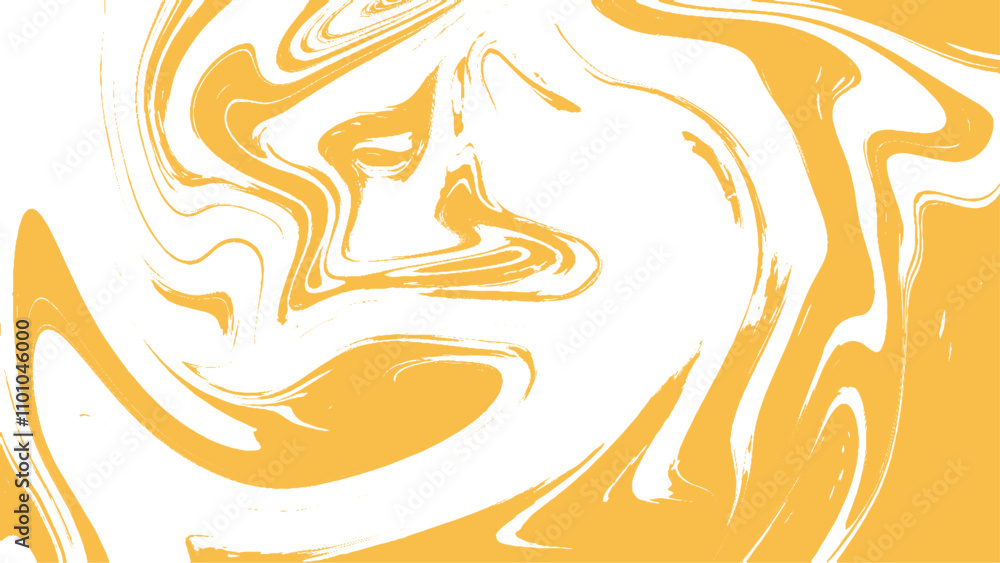 Fototapeta premium Vector yellow and white marble background. Decorative marble texture. Ink texture. Hand drawn abstract background.