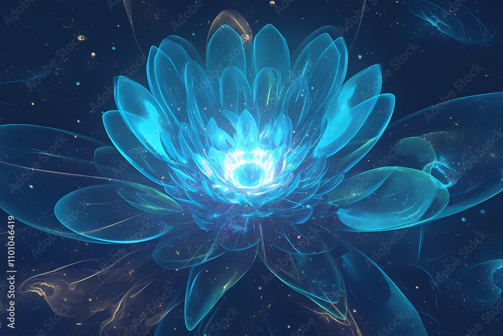 Obraz premium abstract blue flower