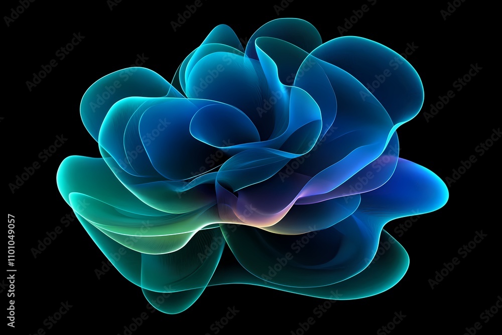 Obraz premium abstract blue flower