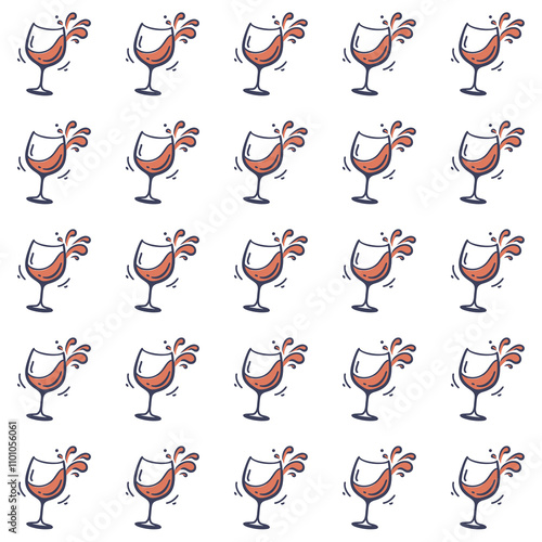 Red Wine Celebration Pattern  photo