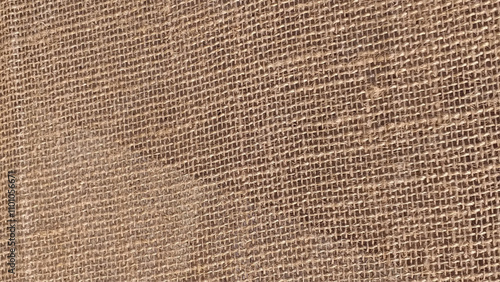 Hessian sack material texture, burlap cloth background. Close-up of fabric woven from burlap. 