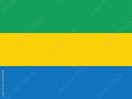 Nationall flag of Gabon. Vector illustration
 photo