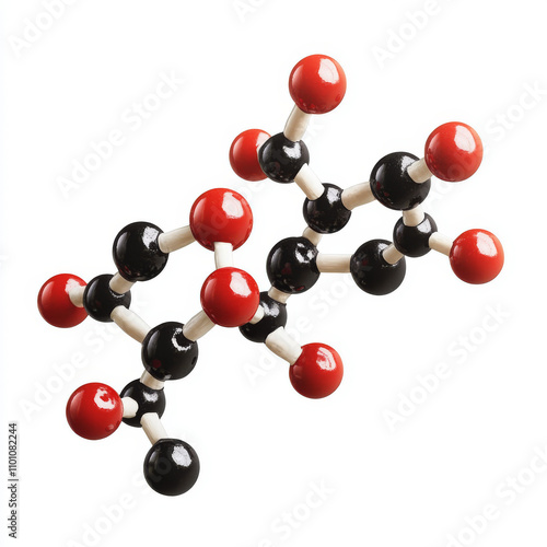 acrylamide molecular structure, 3d model molecule, monomer, structural chemical formula view from a microscope photo