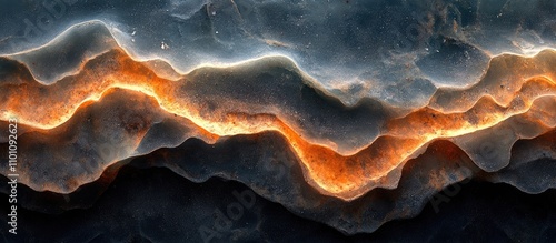 Luminous abstract patterns in layered rock formations highlighting natural textures and vivid colors in geological landscapes.