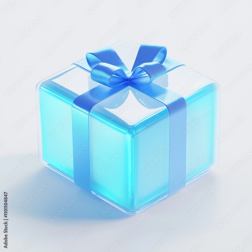 Fototapeta premium blue gift box