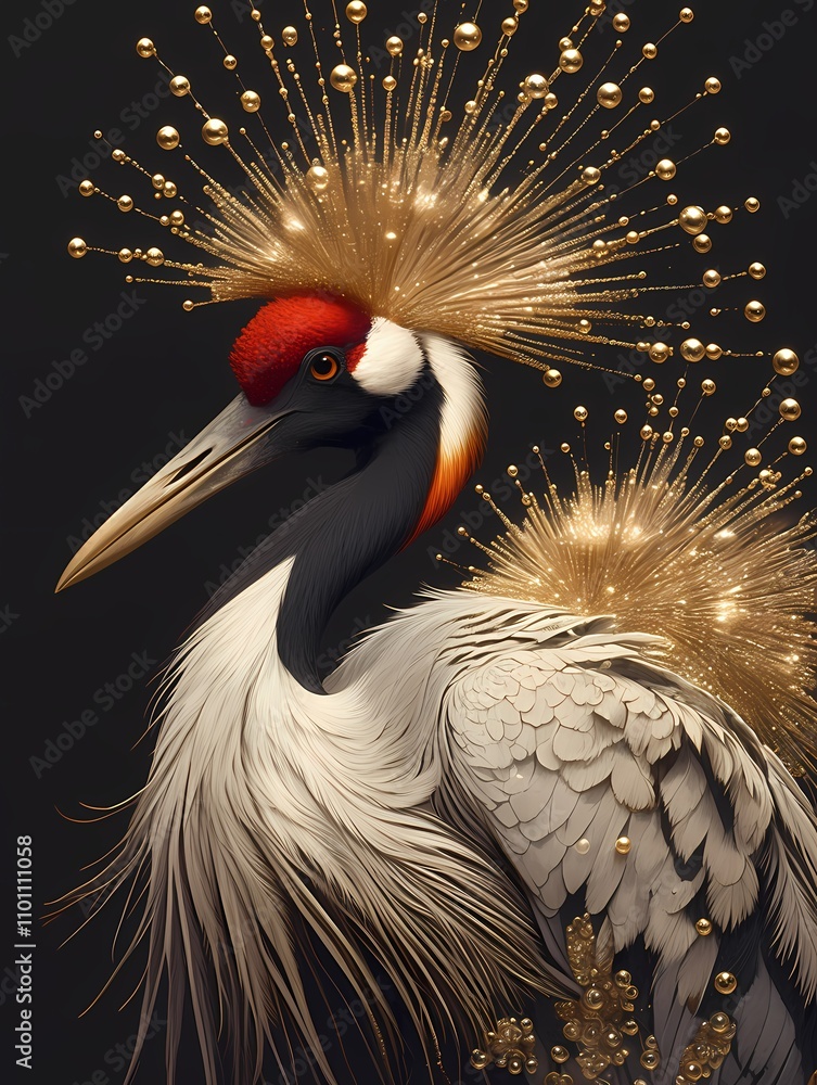 Fototapeta premium Grey crowned crane