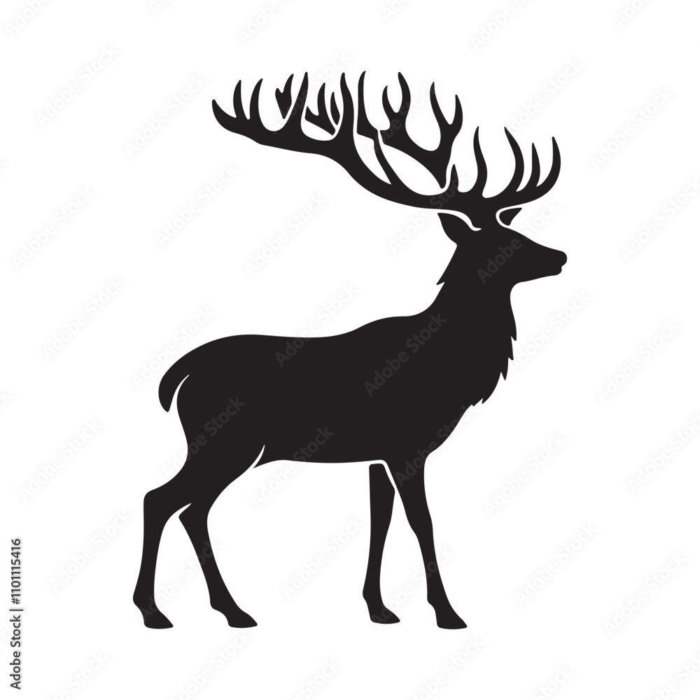Obraz premium deer silhouette vector