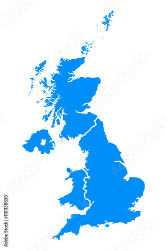 united kingdom map isolated