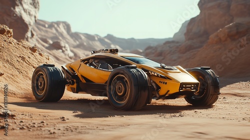 Concept car in desert photo