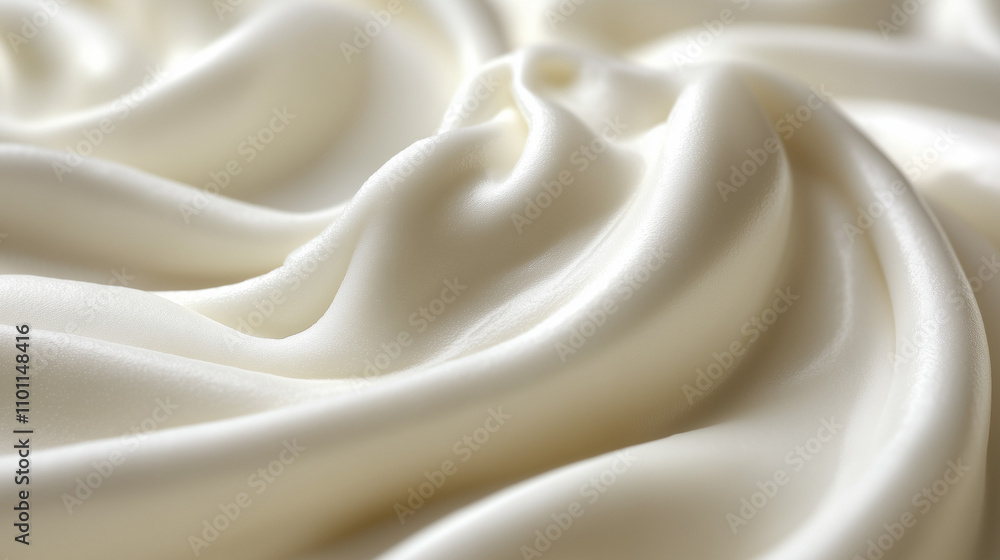 Obraz premium Background made with textured smears of white cream. Body lotion for perfect skin. Copy space for your design. Macrophotography in flat lay style