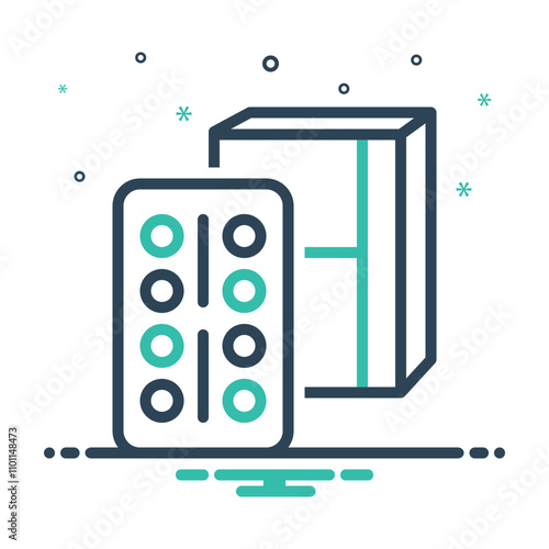 Mix icon for pills strips
