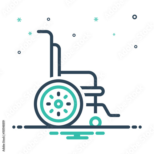 Mix icon for wheel chair