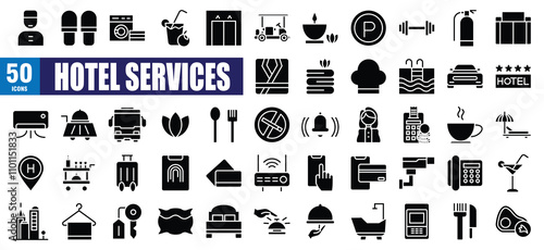 Hotel Services Icon set
