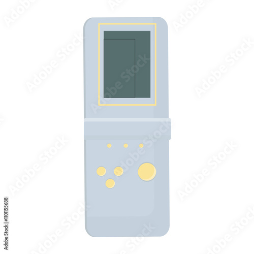 Retro game console. Vector illustration isolated on white background