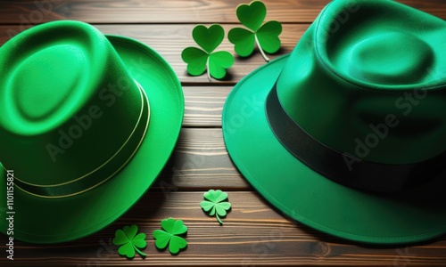 Vibrant green hats and shamrocks: celebrating st. patrick's day traditions photo