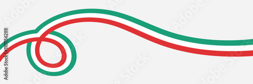 Italian Flag Wave Banner Background. Italy Flag.  isolated on white background. EPS 10