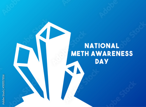 National Meth Awareness Day. Gradient background.