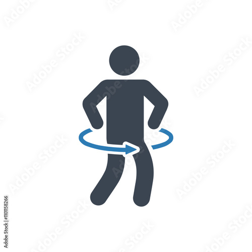 Hula hoop exercise icon